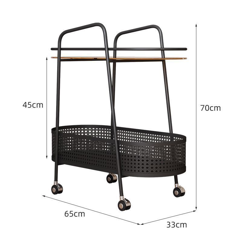 轻奢客厅沙发边几置物架卧室牀头小茶几可移动小推车桌子落地摆件