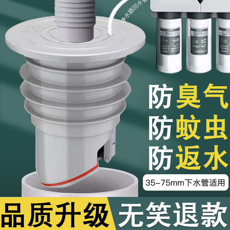 下水管道防返臭神器密封塞圈厨房下水道封口盖矽胶塞排水管堵口器