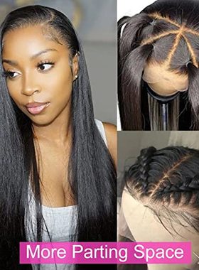 30 Inch Lace Front Wig Human Hair 180 Density 13x4 HD Transp