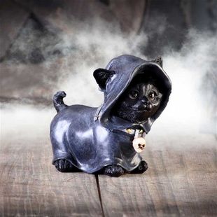 Resin Figure Wizard Figurines Black Magic Devil Cat