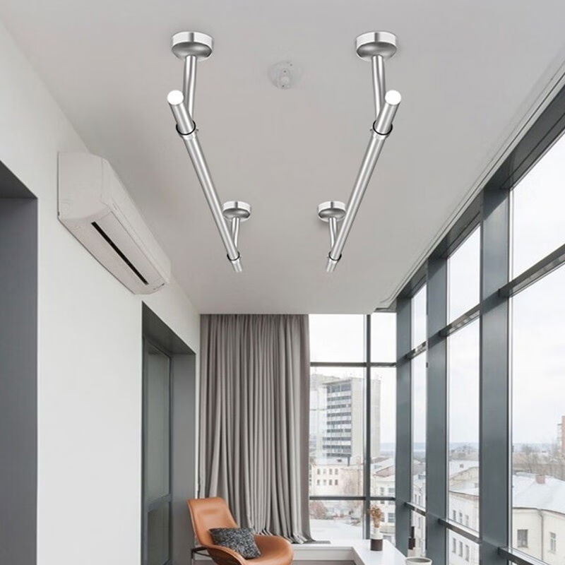 雕鹰阳台晾衣杆固定顶装悬挂钢管加厚304不锈钢晾衣架晒衣架户外