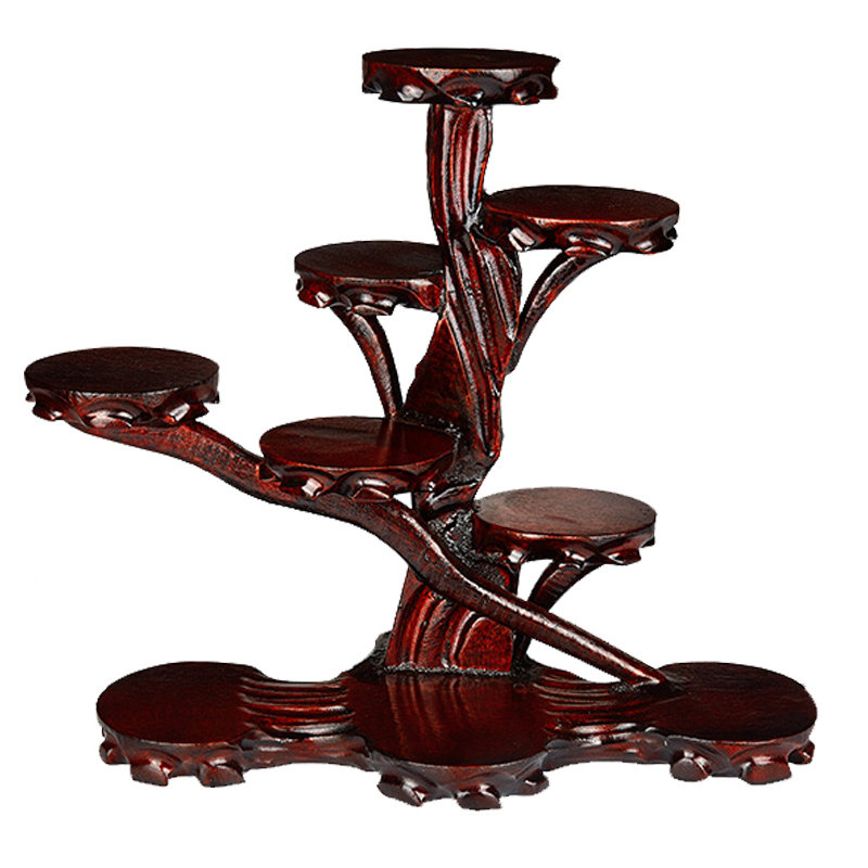 极速实木根雕奇石底座石头摆件工艺品紫砂壶古董小博古架花瓶盆景