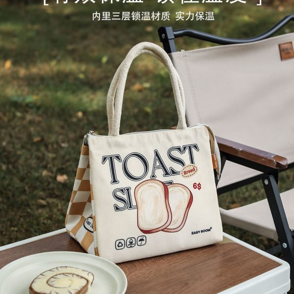 懒大容量油保温袋带铝箔上班族地便当包防水保冷手提饭盒包饭盒袋