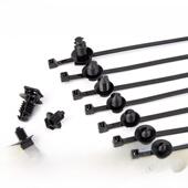 汽车门闩螺旋杉木树形固定头螺纹可拆卸双头活扣螺钉头可拆卸尼龙