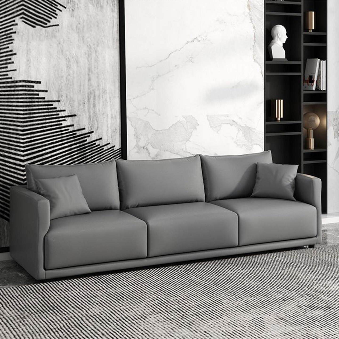 现代简约科技布艺沙发客厅小户型免洗双三人公寓服装店意式轻奢款