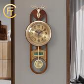 胖工匠新中国风客厅纯铜挂钟家挂钟古典挂钟创意装 饰表搬到新家