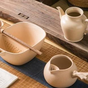 老岩泥古法粗陶煮茶器一分二合璧分茶电陶炉家用罐罐围炉煮茶茶器