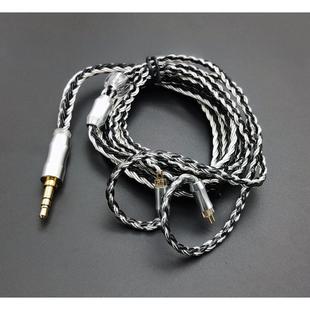 16股0.78引脚升级电缆单晶铜镀银电缆2.5平衡4.4音频发热电缆黑色