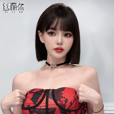 现货速发假发全头套真发全真人发短发一刀切波波头202年新款光头