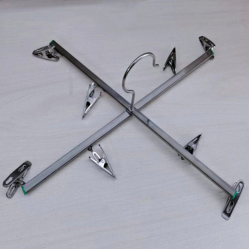 不锈钢十字四夹八夹晒裤架多功能加厚家用晾晒裤夹牛仔裤便携衣架,收纳整理,金属衣架,淘宝优惠券,粉丝福利购,淘宝优惠卷