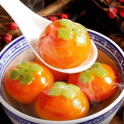 乔迁之喜汤圆十全十美柿子卡通黑芝麻柿子汤圆元宵年货大礼