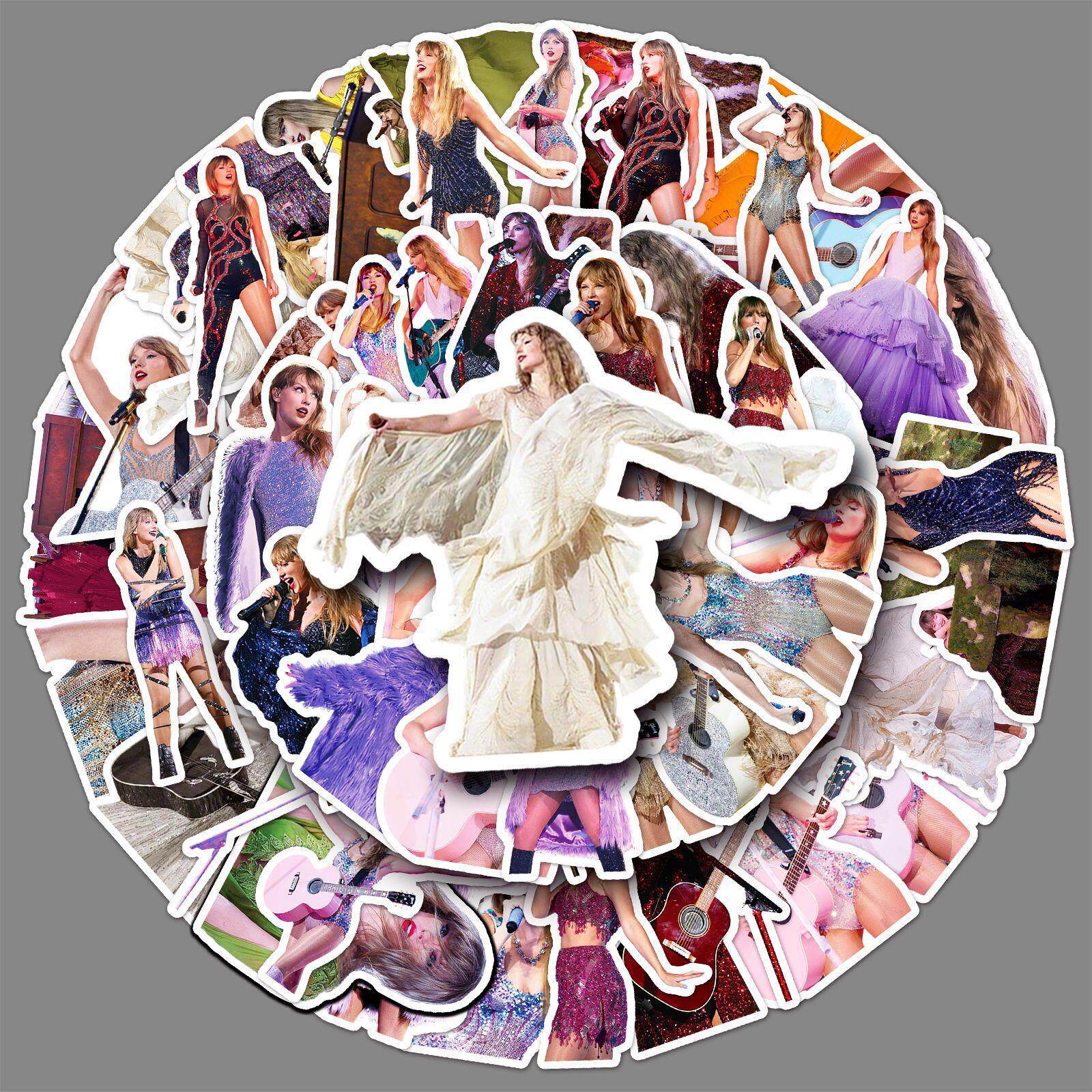 52张泰勒巡演创意贴纸个性跨境热卖明星周边装饰水杯手机壳贴纸