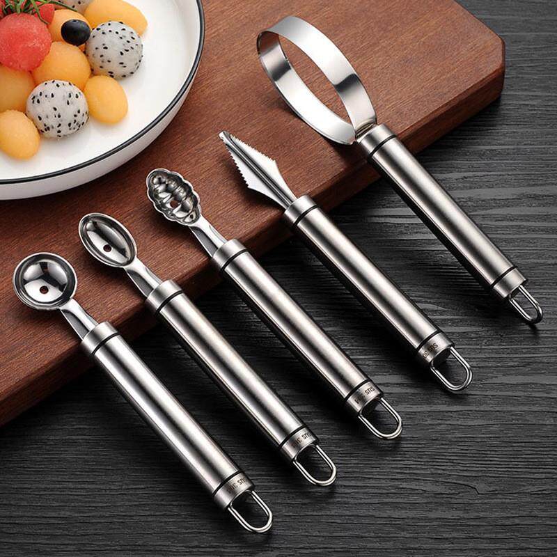 304水果工具六件套拼盘造型取肉器西瓜冰淇淋勺子挖果器雕花刀