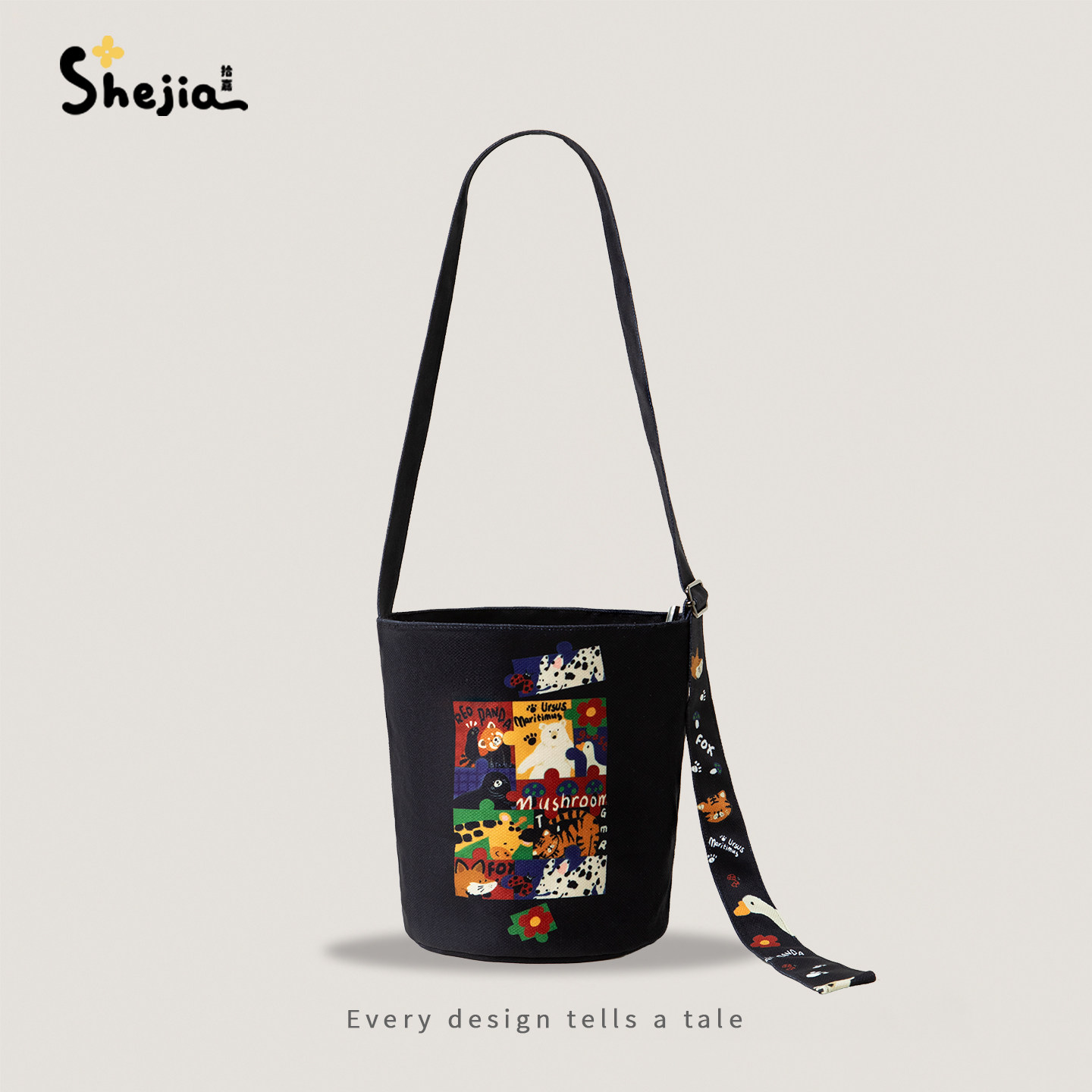 X拼图疯狂动物城原创小众手提包