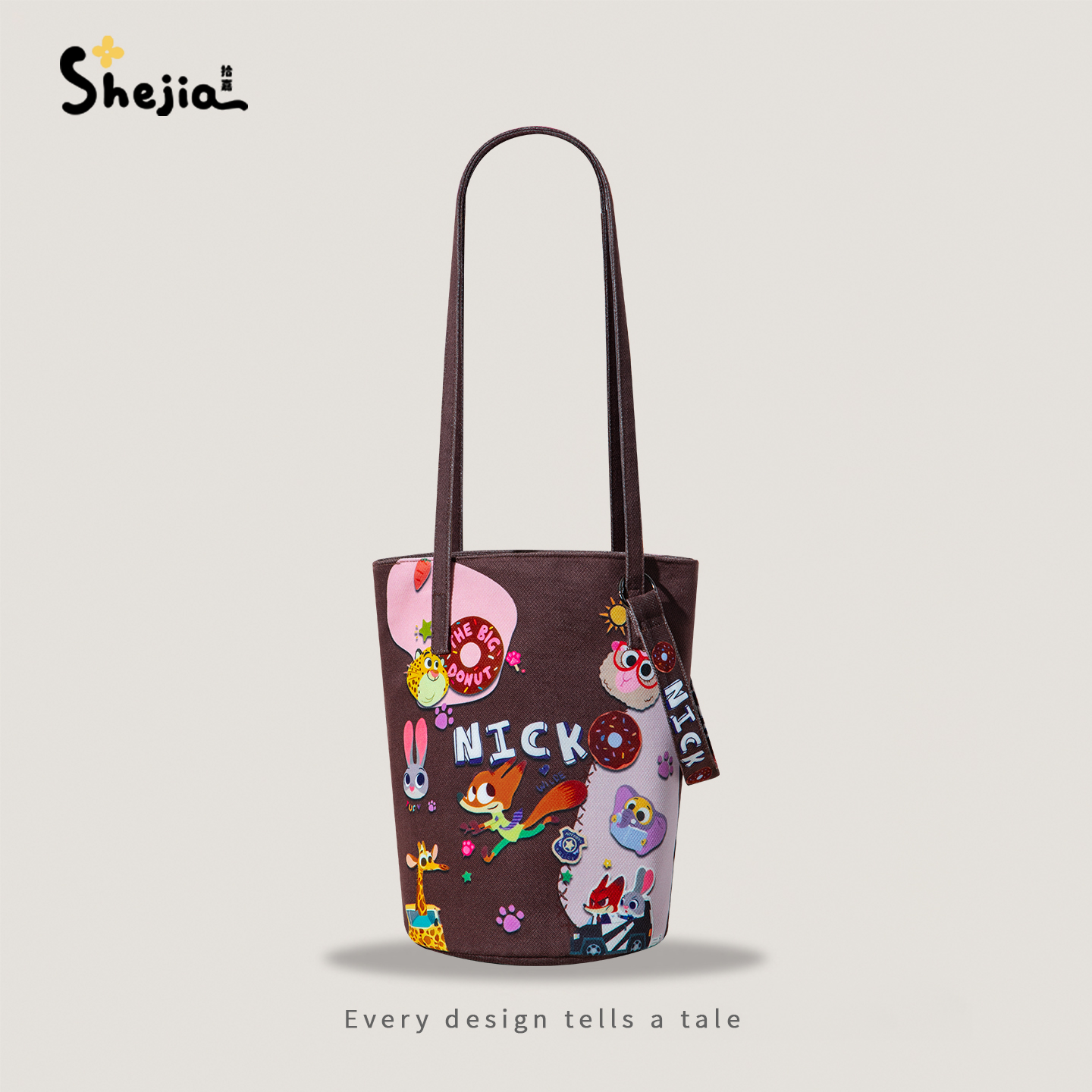 拾嘉大容量帆布水桶包通勤斜挎