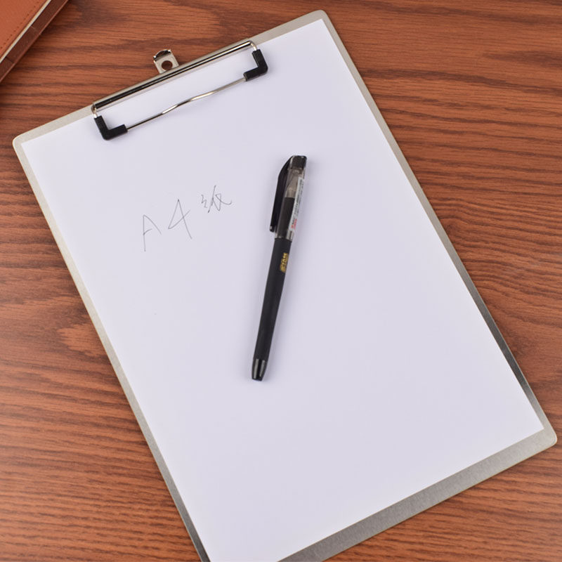 不锈钢夹板金属文件板夹A4a5票据挂式书写垫板菜单餐厅酒店资料夹,文具电教/文化用品/商务用品,文件夹/试卷夹,淘宝优惠券,粉丝福利购,淘宝优惠卷