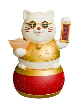 招财猫摆件自动招手店铺前台收银台发财猫生意兴隆开业大吉礼物