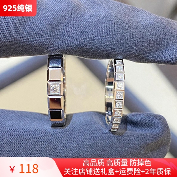 小冰块戒指镀18k玫瑰金男