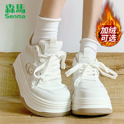森马官方正品女鞋加绒小白鞋
