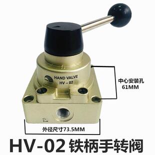 04手板阀气动换向阀人控气 .手转阀手动开关三位四通HV