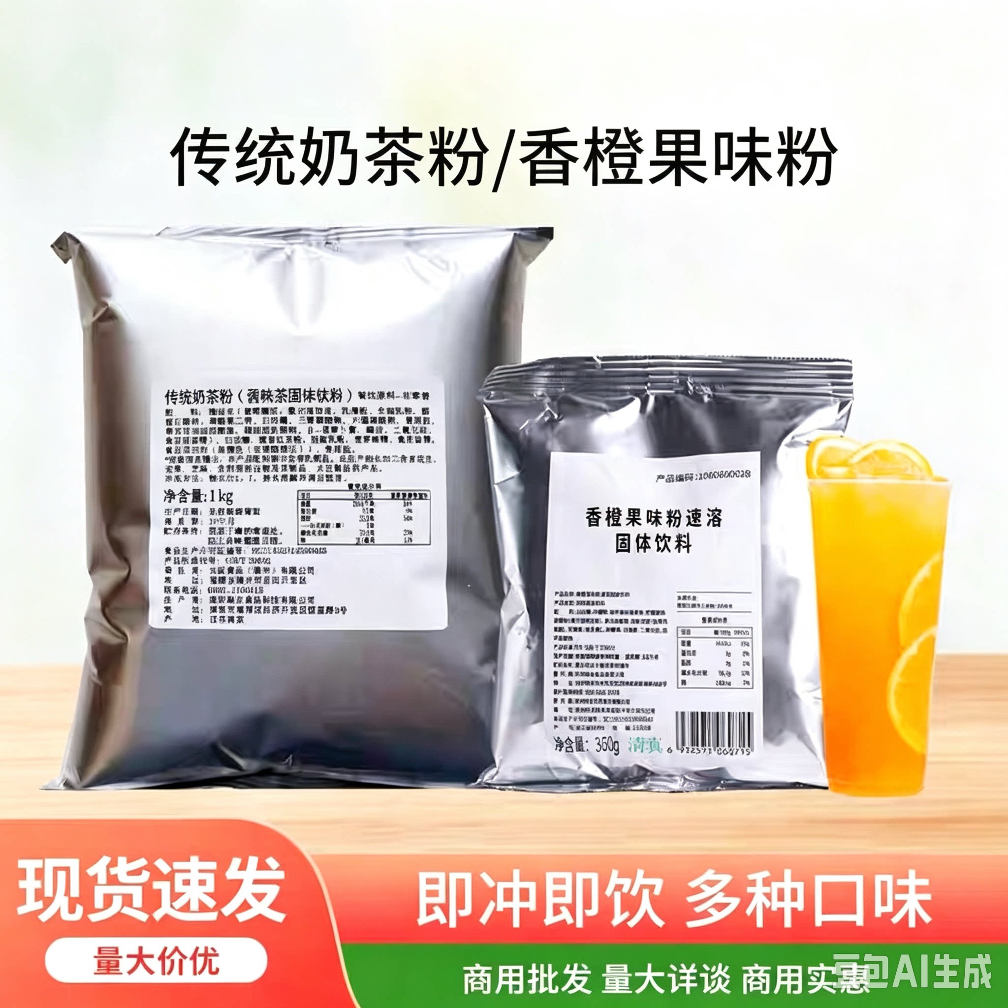 德克士同款传统幸福奶茶粉1kg袋装奶茶