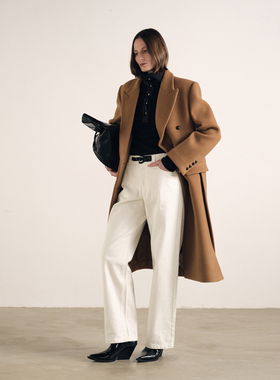 ATELIO·戗驳领高开叉西装大衣