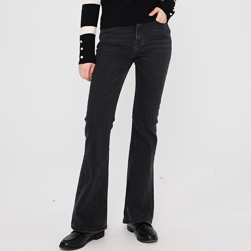 Petit Bari 微喇水洗高腰牛仔裤 喇叭裤型 显瘦显腿长 拖地裤,女装/女士精品,牛仔裤,淘宝优惠券,粉丝福利购,淘宝优惠卷