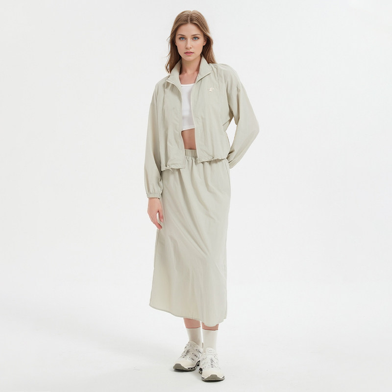 Petit Bari山系运动休闲女士套装 短款外套配高腰长裙 出