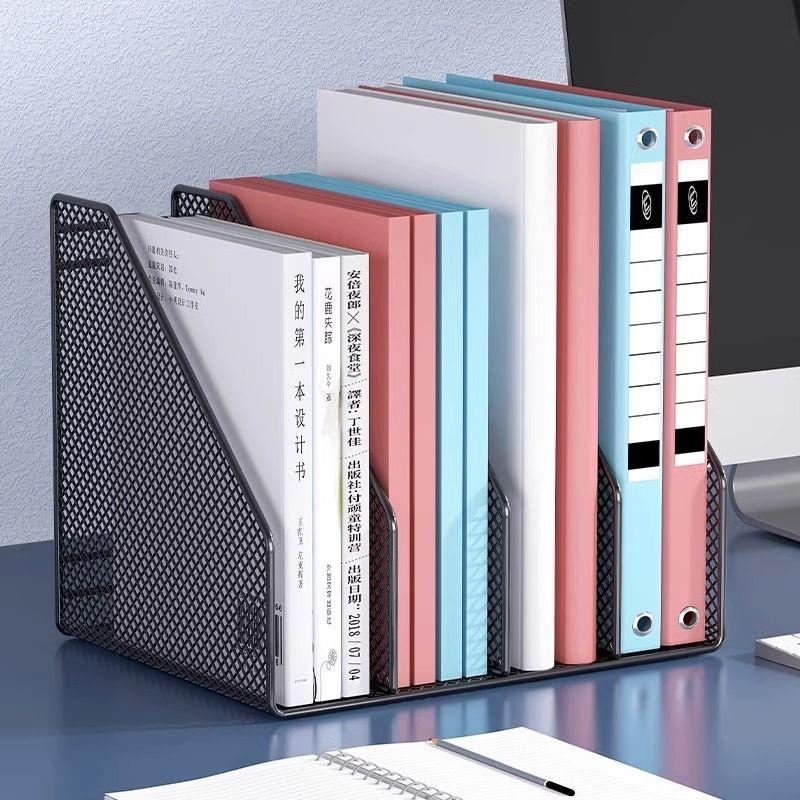 金属文件架文件夹收纳盒档案架资料架分层收纳架书立架多层收纳