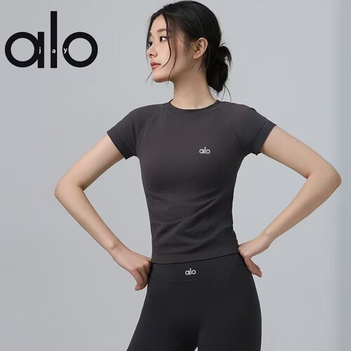 ALOJAY瑜伽T恤女短袖透气显瘦