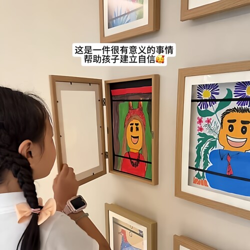 磁吸储存式儿童画框客厅入户门