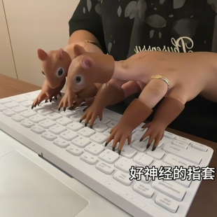 松鼠键盘指套指尖小玩偶抽象搞笑小动物玩具解压治愈系礼物送朋友