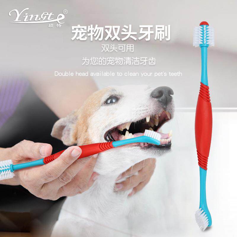宠物用品 宠物牙刷双头狗狗牙刷 猫咪牙刷 狗牙刷宠物口腔清洁用