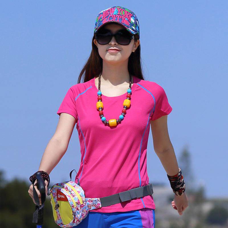 速干T恤女 女装夏季短袖大码透气圆领运动跑步快干衣户外速干衣
