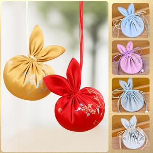 端午节香包袋子香囊空袋兔子薰衣草香袋荷包随身挂脖儿童挂饰