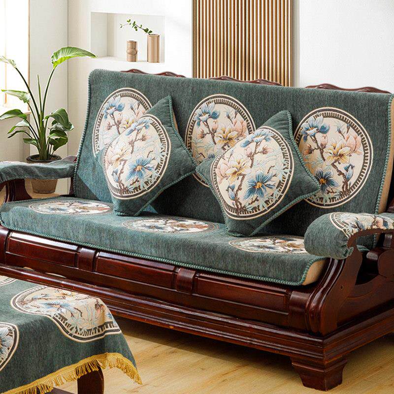 实木沙发垫坐垫带靠背老式红木质联邦椅海绵垫木沙发坐垫靠垫一体