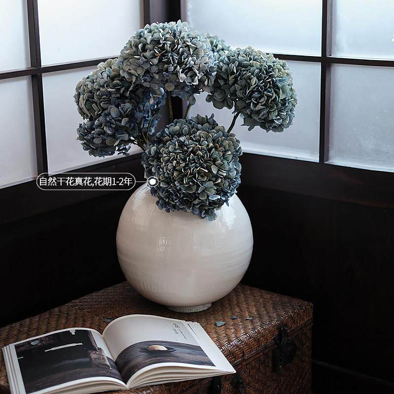 久伴天然绣球干燥花永生花花束真花客厅桌面装饰摆饰侘寂复古高级
