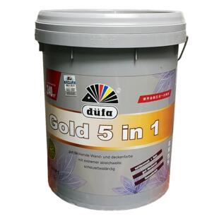都芳漆二代环保D100内墙漆涂冠净美晶致全能金装五合一白色乳胶漆