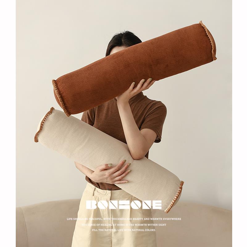 创意圆柱睡觉夹腿抱枕灯芯绒糖果枕异形靠垫沙发靠背垫子靠枕床头