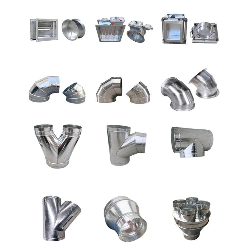 镀锌白铁皮螺旋风管白铁烟囱弯头螺纹螺旋管铁皮不锈钢管管道