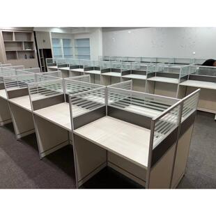 100*50办公桌四人工位隔断屏风电销话务员电脑桌椅组合多人位卡座