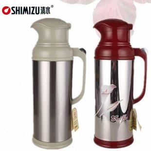 清水热水瓶按压盖一键倒水保温壶结婚红色暖瓶大容量家用茶瓶学生