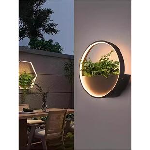 正启实业太阳能盆栽壁灯户外防水民宿围墙装饰灯背景墙别墅壁挂灯