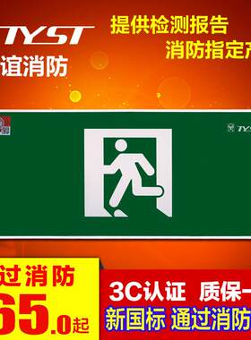 台谊安全出口指示灯 220V消防紧急照明灯疏散指示灯LED逃生出口指