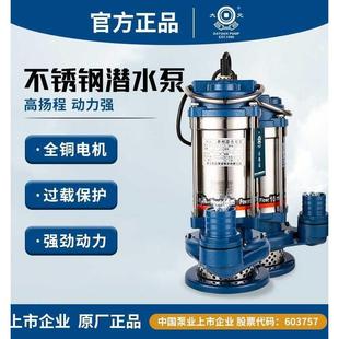 水泵不锈钢潜水泵排污水泵家用农用灌溉耐腐蚀水泵220v 大元 380V