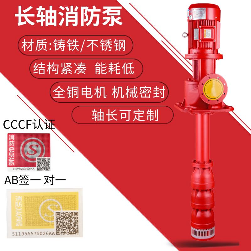 消火栓轴流泵液下泵地埋杆式立式消防长轴泵深井泵喷淋潜水泵水池