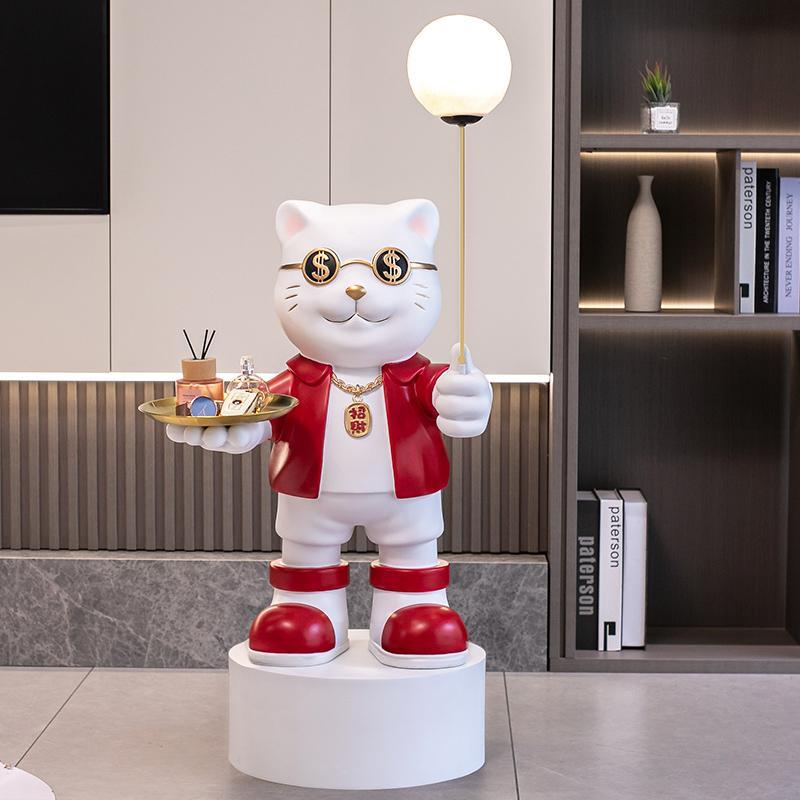 招财猫存钱罐客厅摆件大型落地轻奢家居玄关装饰乔迁新居开 业送