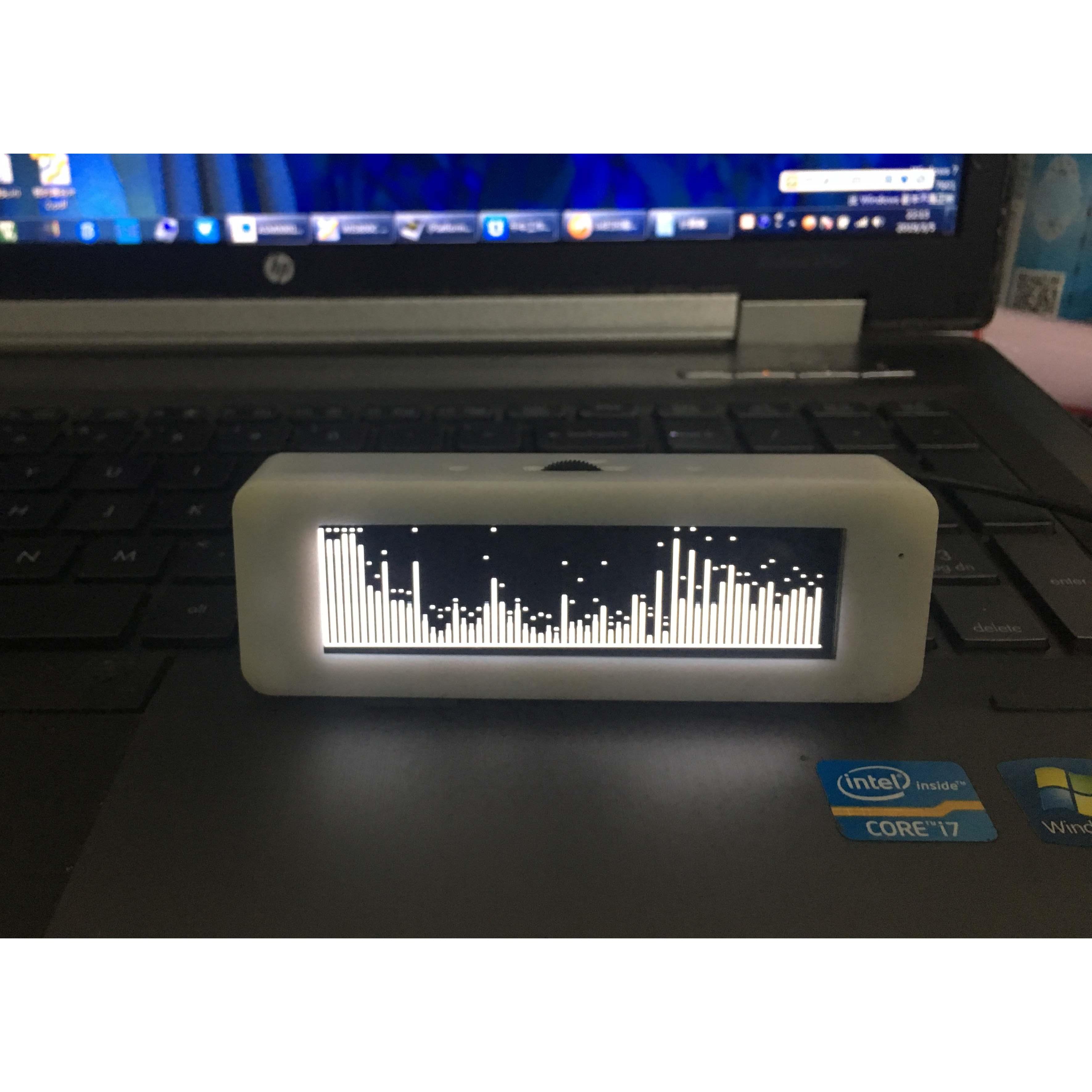 OLED音乐频谱显示器声控拾音设备 车载HiFi电脑硬体监控