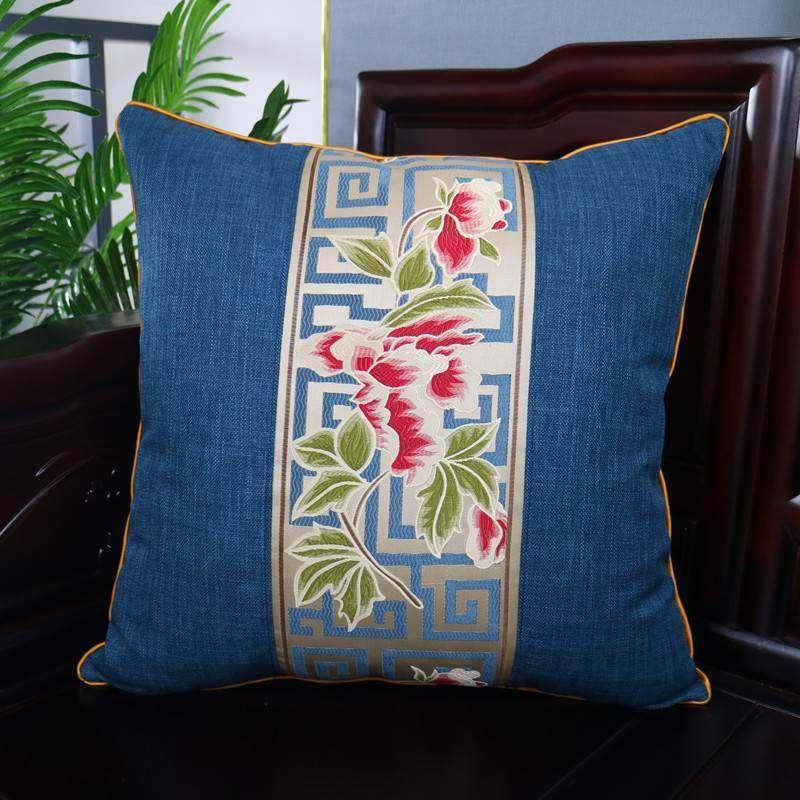 中式红木沙发靠垫抱枕床头靠含芯办公室午睡方形腰靠实木客厅腰垫