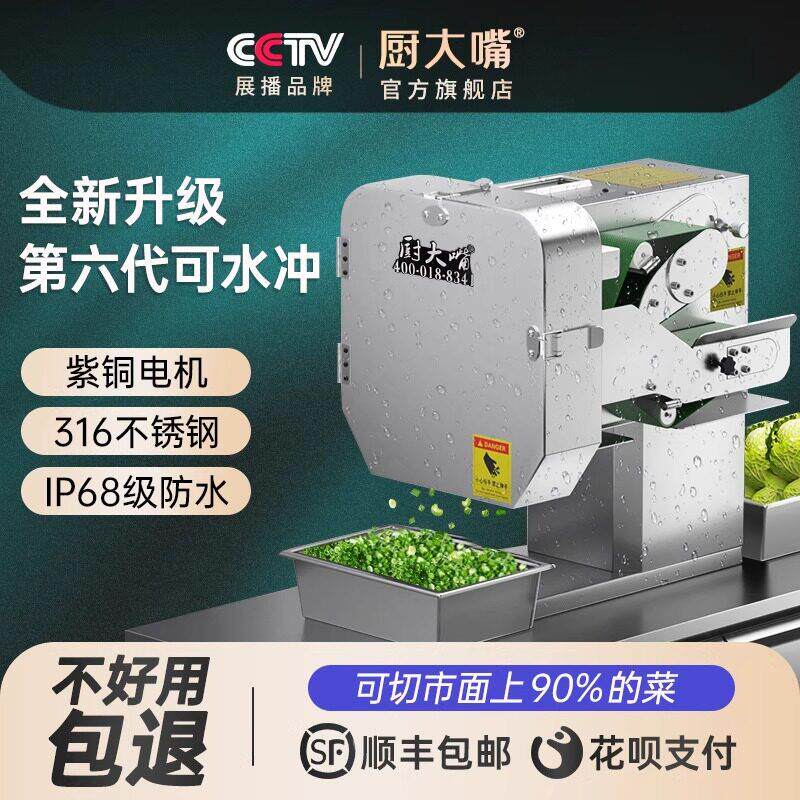 小型切菜机商用多功能韭菜葱花酸菜辣椒切段机自动土豆切片切丝器
